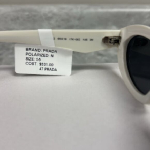 NEW | PRADA | 26ZS | 26ZS 17K08Z | 55 | TALC | GREY | NON POLARIZED - Picture 5 of 6